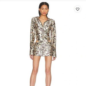 Camila Coelho Alaina printed ruched mini dress